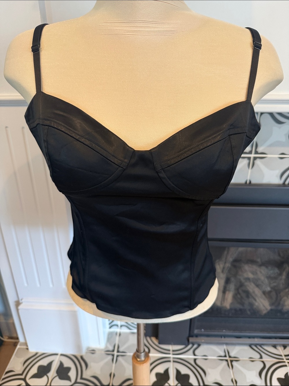 Black Bustier Tank Top